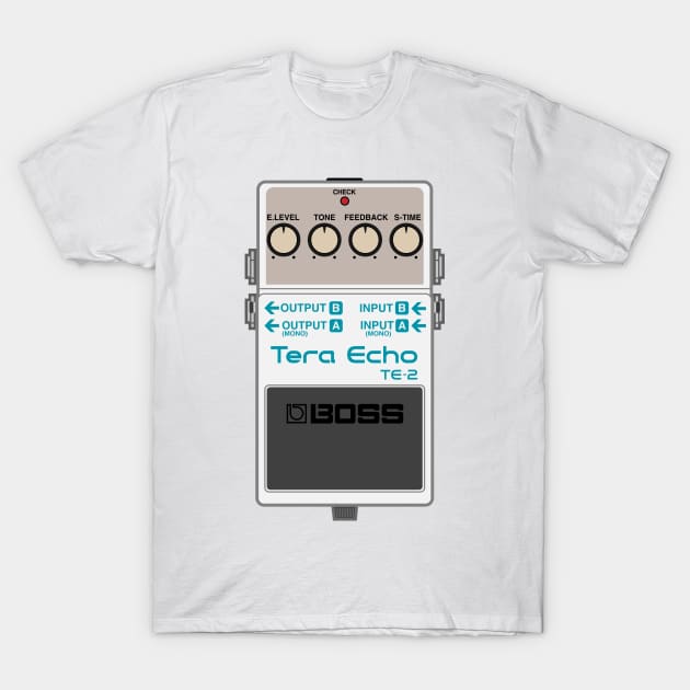 Boss TE-2 Tera Echo Guitar Effect Pedal T-Shirt by conform